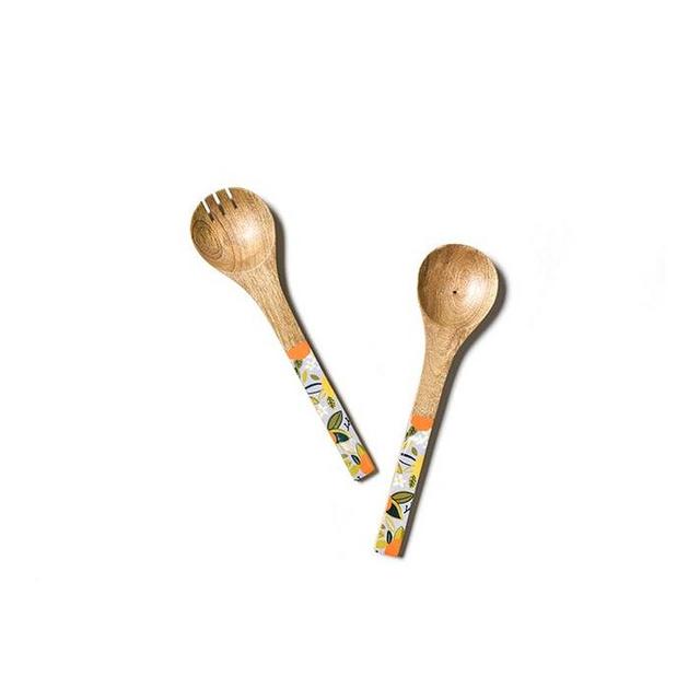 Citrus Mango Wood Salad Server Set
