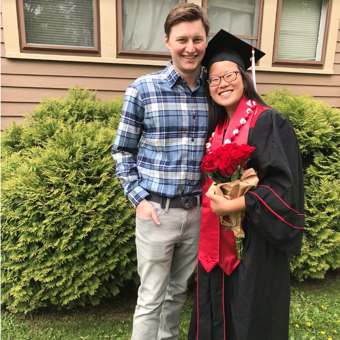 Carolyn's graduation from UW-Madison! Biological Systems Engineering with a minor in French!