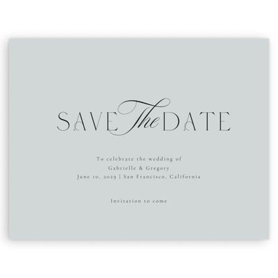 Grey Wedding Digital Save the Date - Payton Landscape