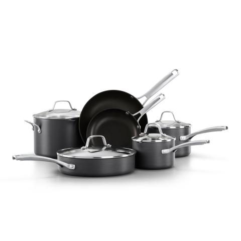 Calphalon Classic Hard-Anodized Nonstick Pots and Pans, 10-Piece Cookware Set