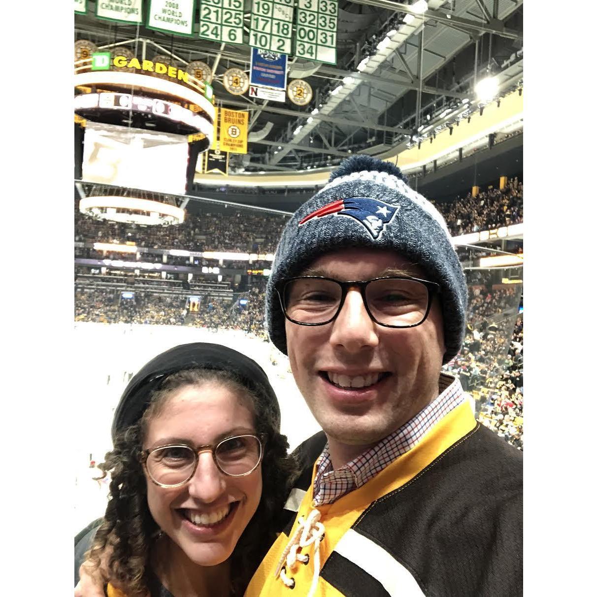 from one of our first dates together, to a little over a year later...engaged. <3'ing our Boston Teams