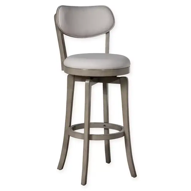 Hillsdale Furniture Sloan Swivel Counter Stool in Grey