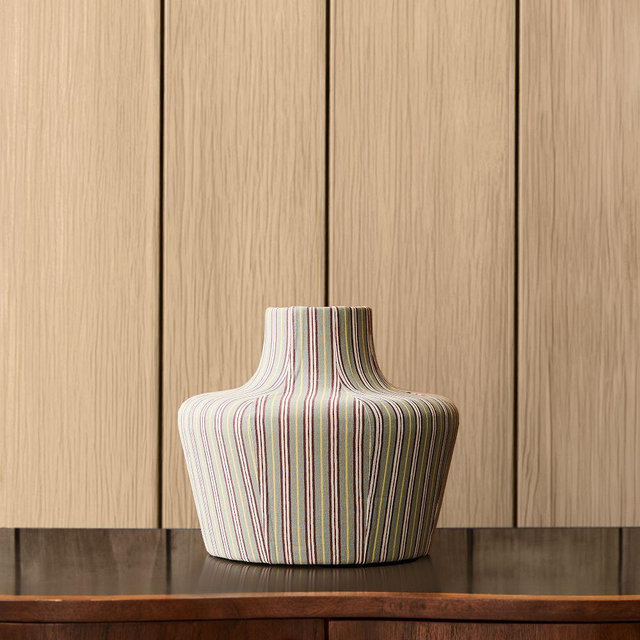 Emma Chamberlain Fabric-Wrapped Vases, 8"H