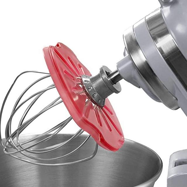 Whisk Wiper PRO for Stand Mixers - Mix Without The Mess - The Ultimate Stand Mixer Accessory - Compatible With KitchenAid Tilt-Head Stand Mixers - 4.5qt, 5qt (Color: Red)