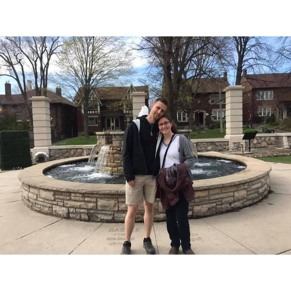 When we first started dating we would spend quite a bit of time apart when we were off from school.  This photo is from a trip we took to Toronto to meet in the "middle" while we were long distance.