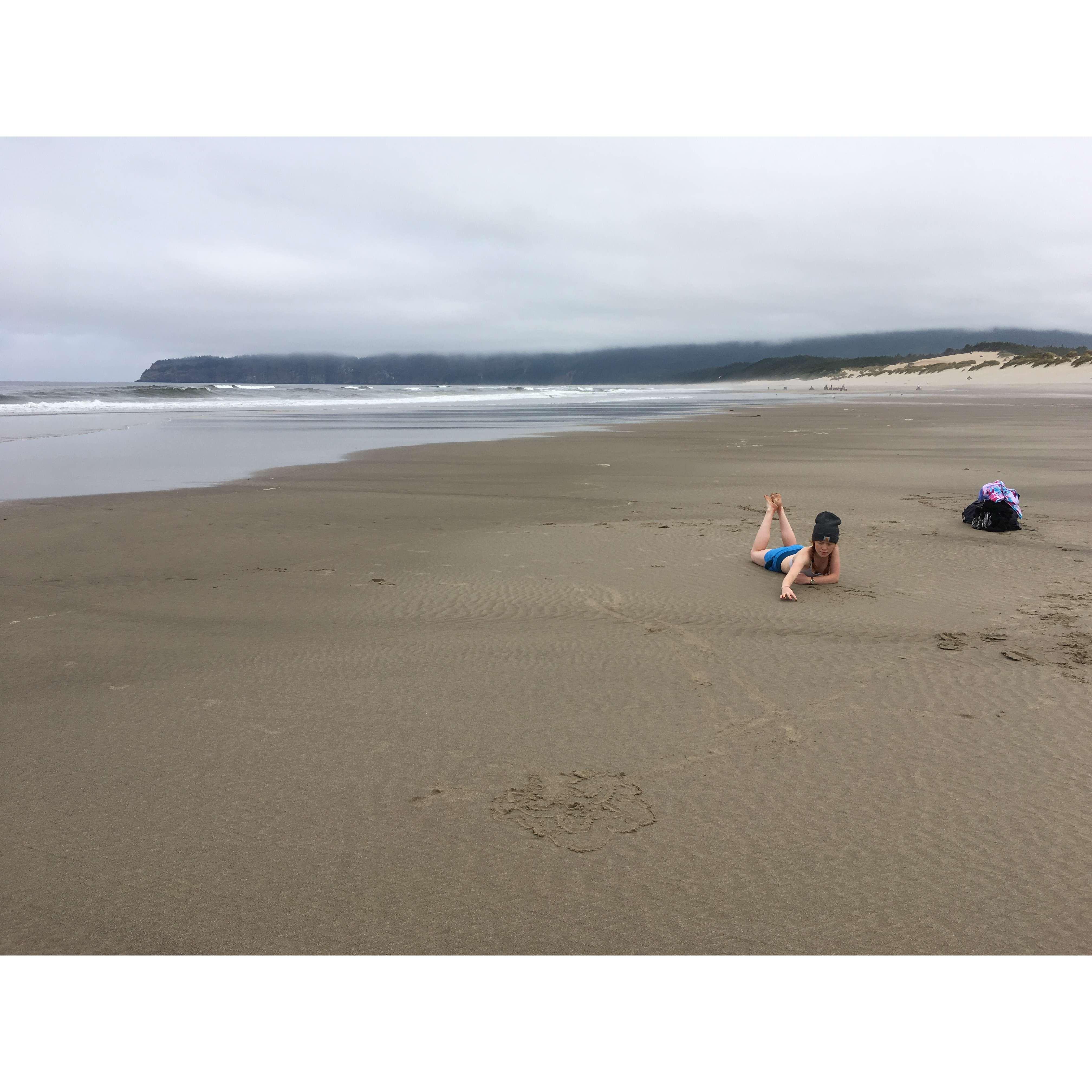 Summer of 2017 Sam and I went to Oswald West on the Oregon Coast. We were so excited to escape the wildfire smoke! We spent the weekend camping on the beach and going on hikes :)