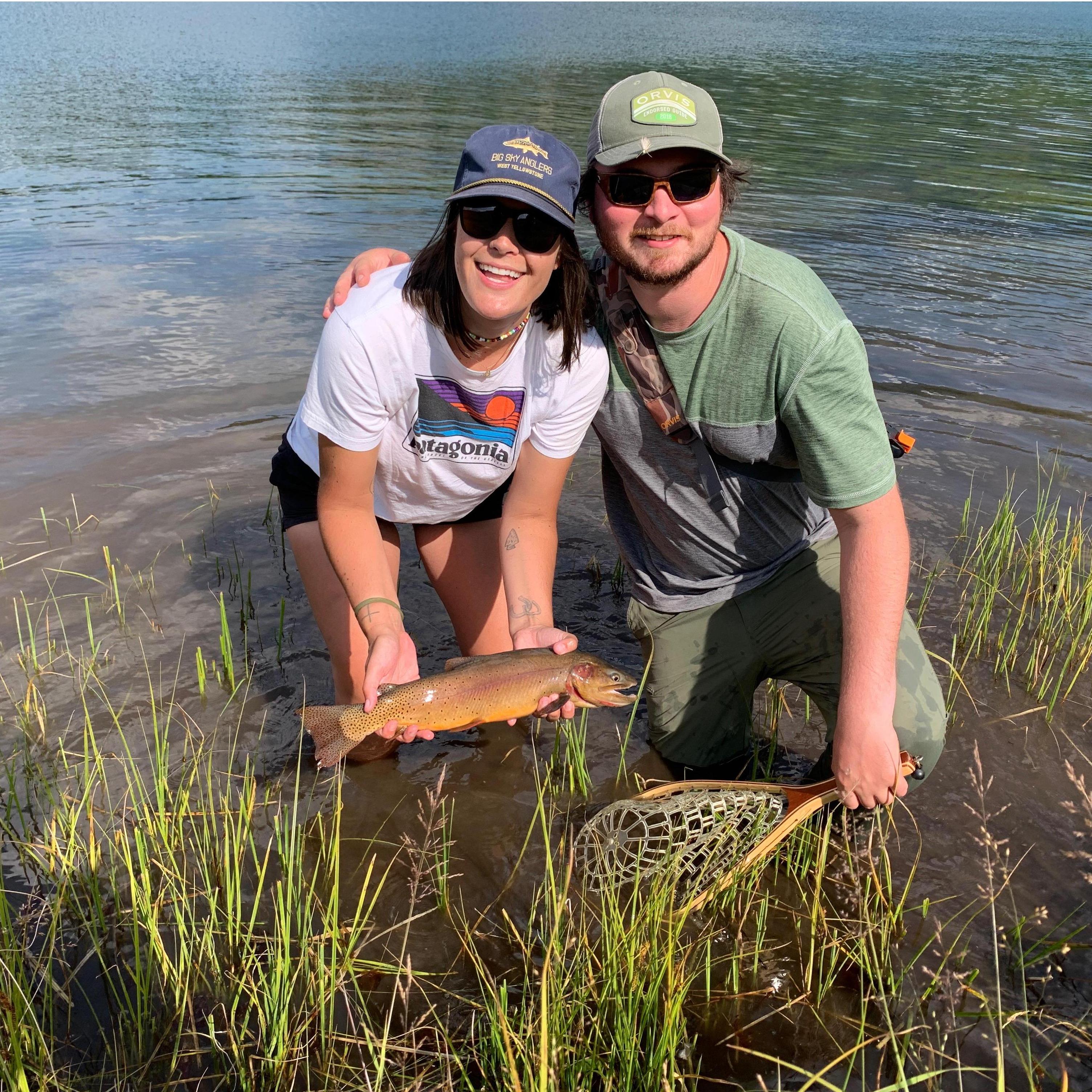 Fishing in Yellowstone National Park for cutthroat trout