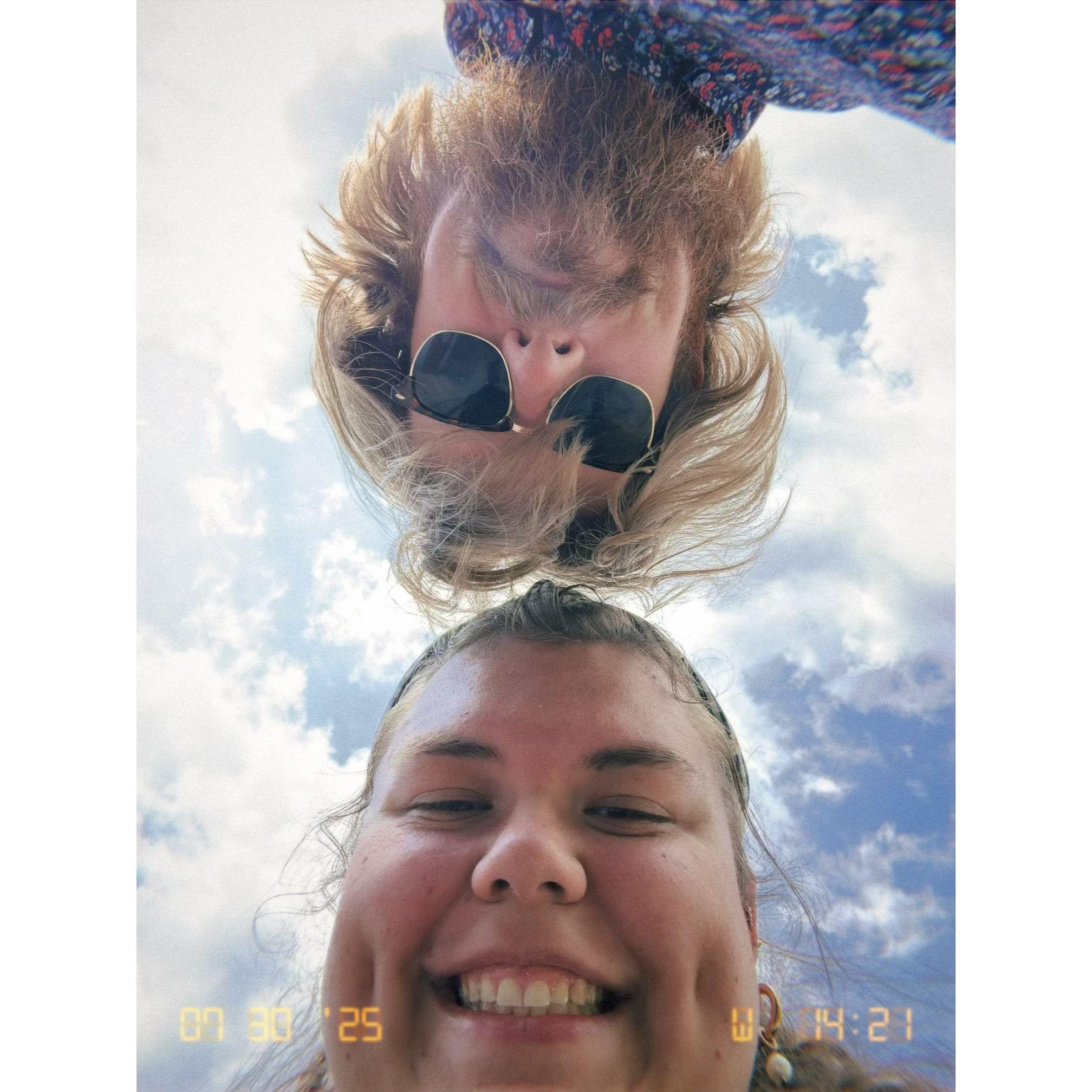 If you know Paige, you know that she loves to take silly pictures like this. Barrett is a great sport about it!