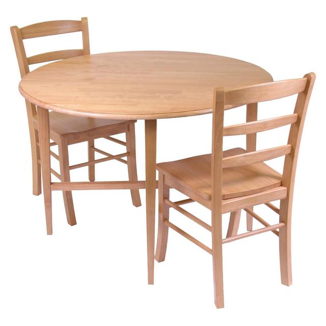 3 Piece Hannah Dining Set Wood/Light Oak - Winsome