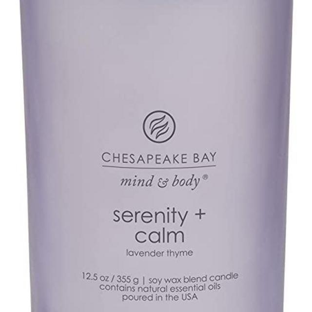Chesapeake Bay Candle Scented Candle, Serenity + Calm (Lavender Thyme), Large