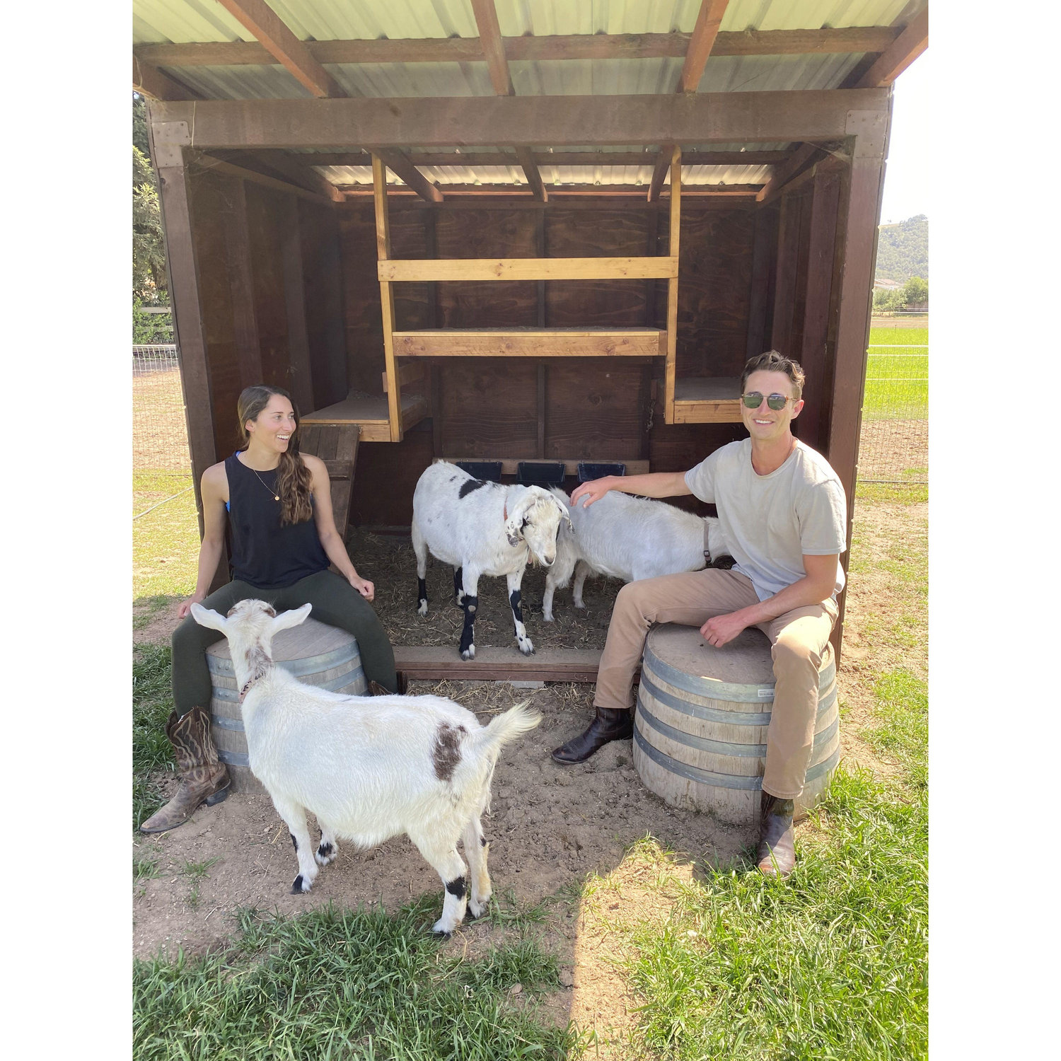 Nancy teaching us farm life, preparing for our future mini-ranch