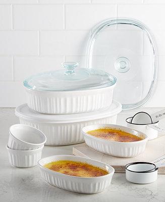 Corningware French White 10 Piece Bakeware Set, Created for Macy's