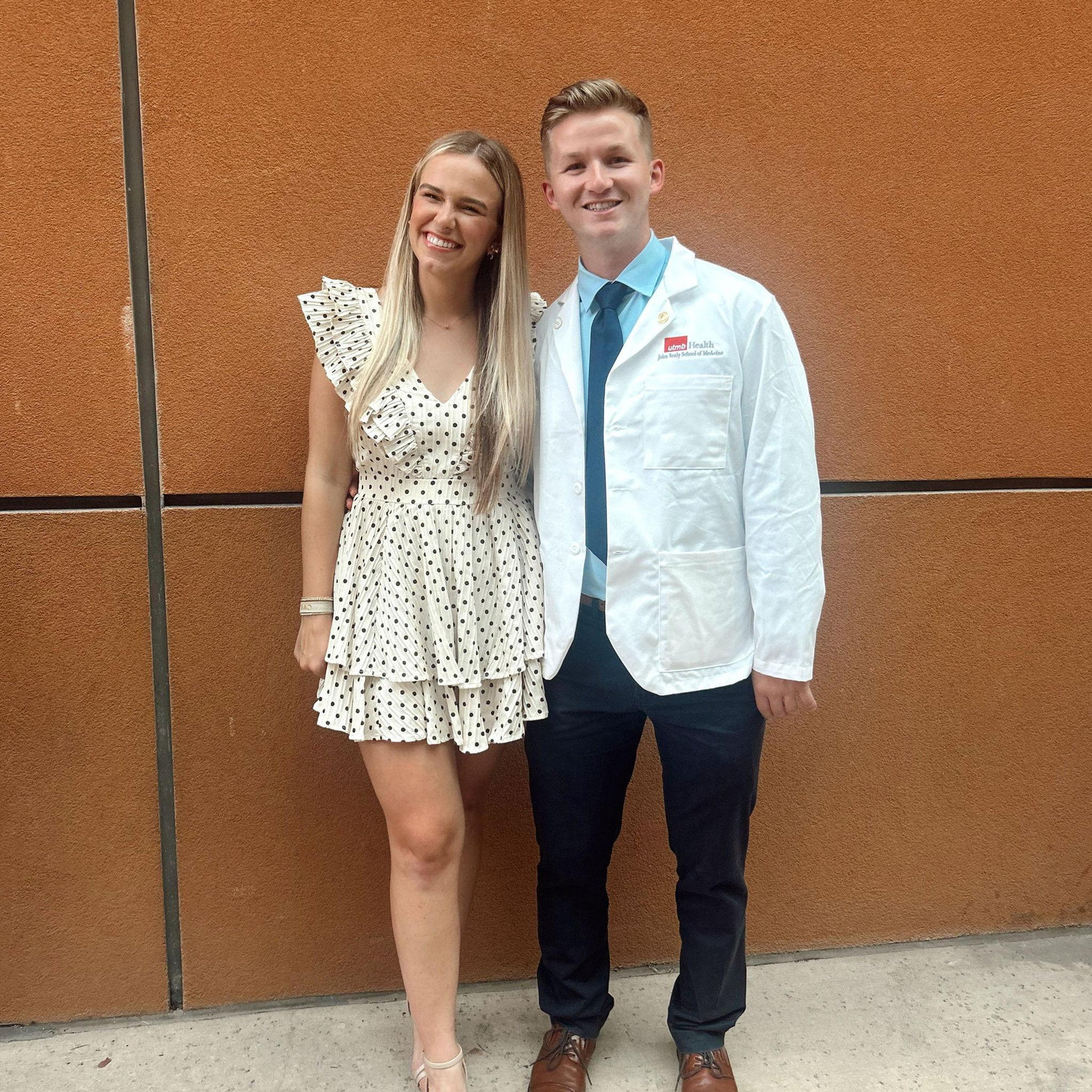 Celebrating CJ getting his white coat to kick-off medical school!