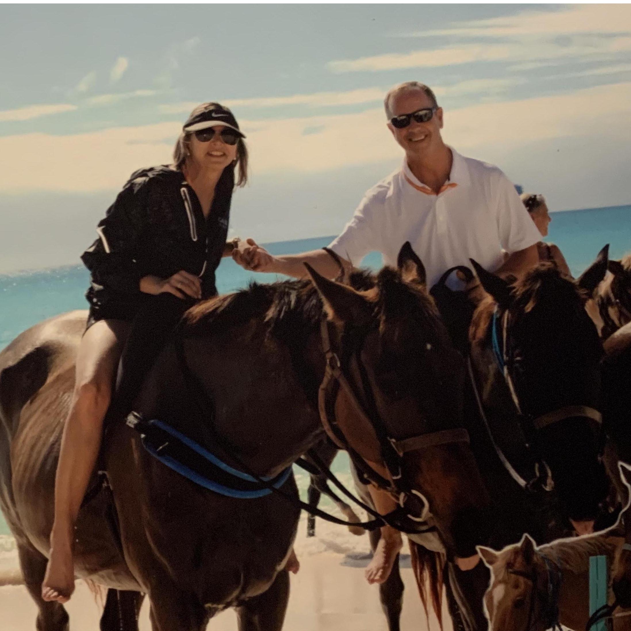 'Sun, sand, Caribbean Waters and a couple of horses…