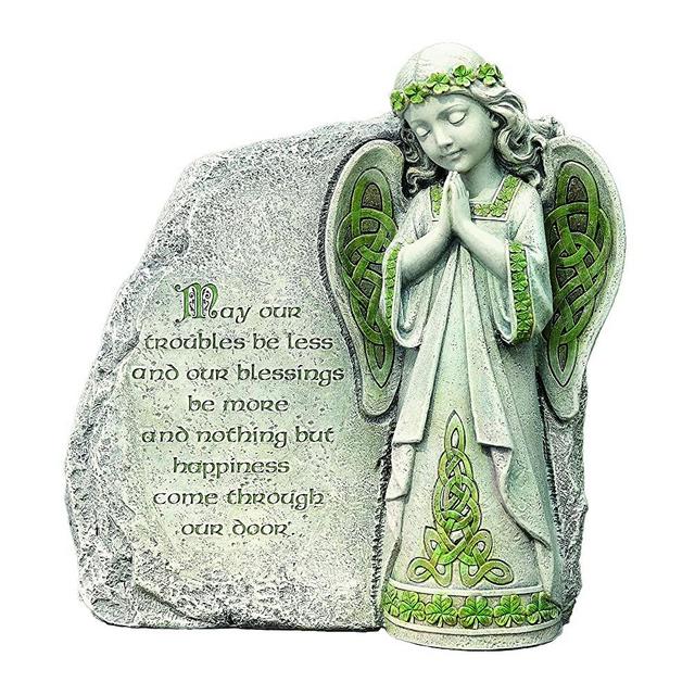 Roman Joseph Studio Irish Angel Praying Outdoor Garden Stone Decoration 64378 New