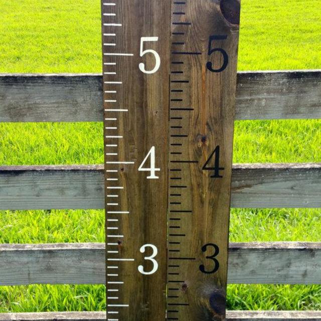 Growth chart rulers, Hand painted, homemade giant rulers, measuring sticks, Kids Nursery