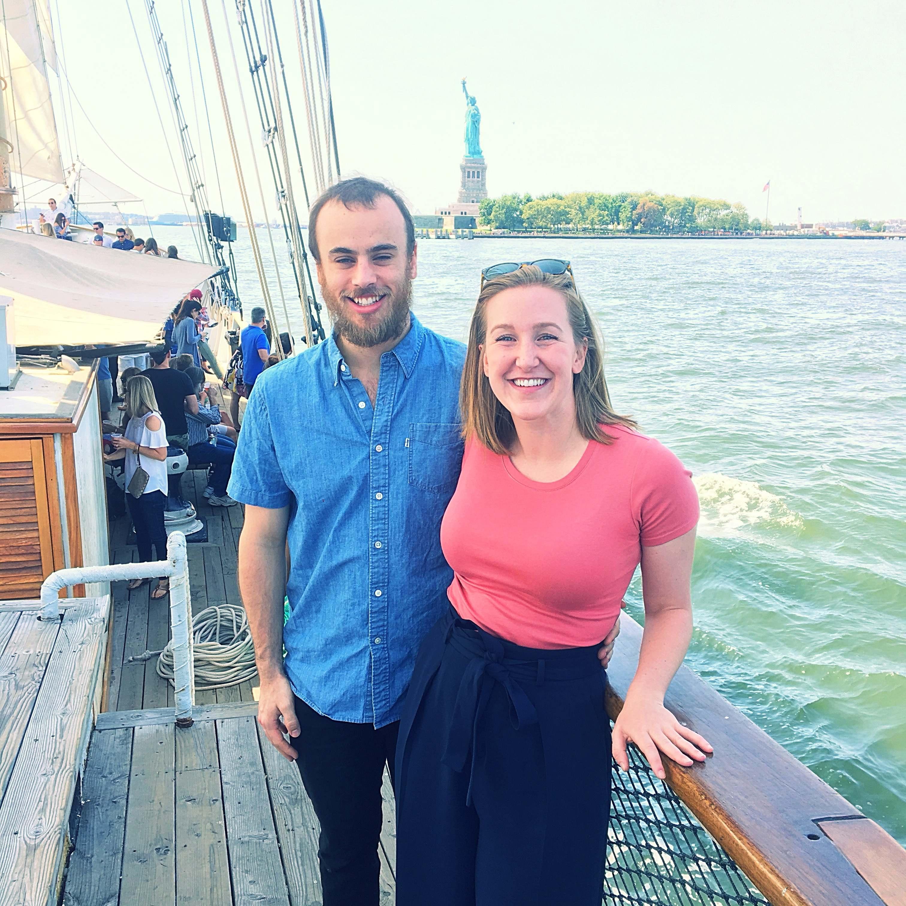 Sailing around the Statue of Liberty