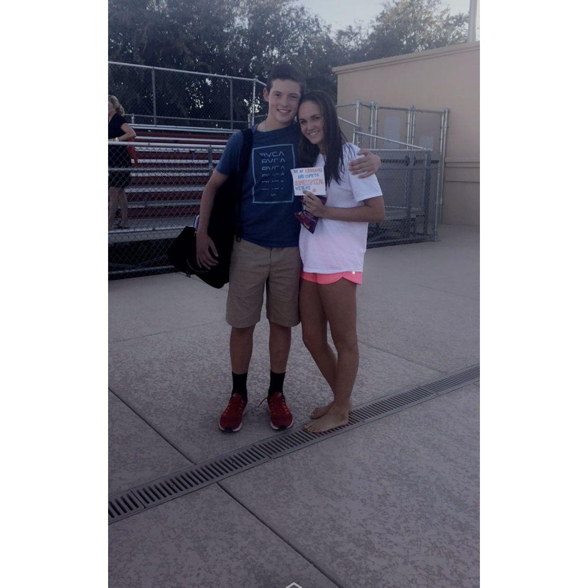 Bryce asking Carlie to homecoming freshman year 2016