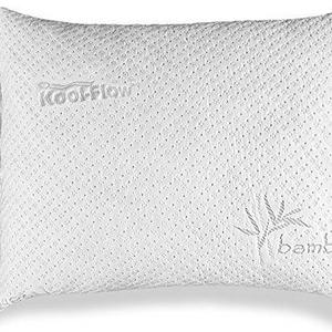 Bamboo Memory Foam Pillow - Kool-Flow Micro-Vented Bamboo Cover, Washable - STANDARD