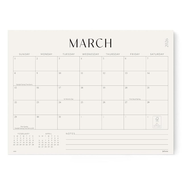 Jotsome Magnetic Calendar for Refrigerator 2026-2027, Monthly Fridge Calendar From Now to June 2027 14x10.5 inch, Easy Planning, Gift for the Holidays (Horizontal)