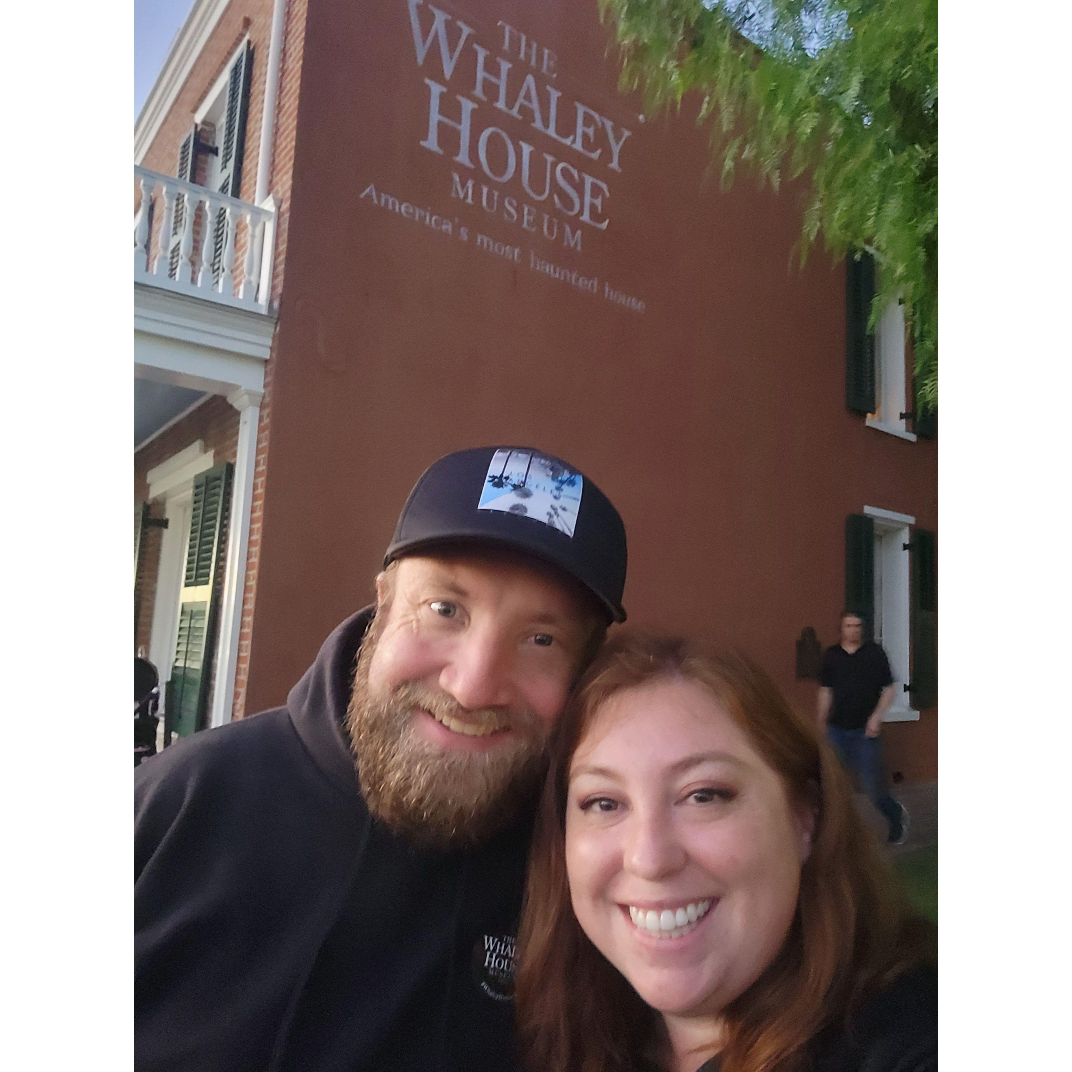 Ghost hunting at the Whaley House for Lauren's birthday.