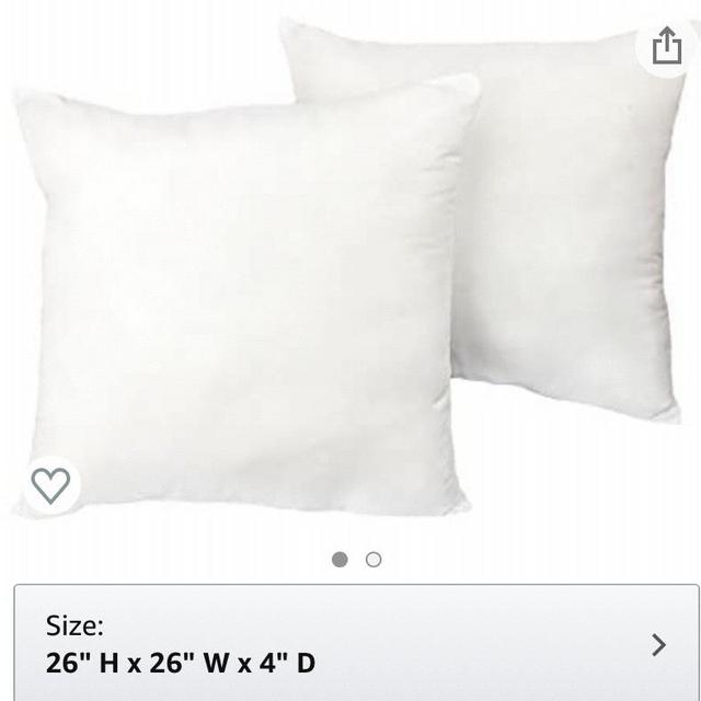 Amazon.com : Euro Insert Pillow(set of 2) 26" H X 26" W X 4" D
