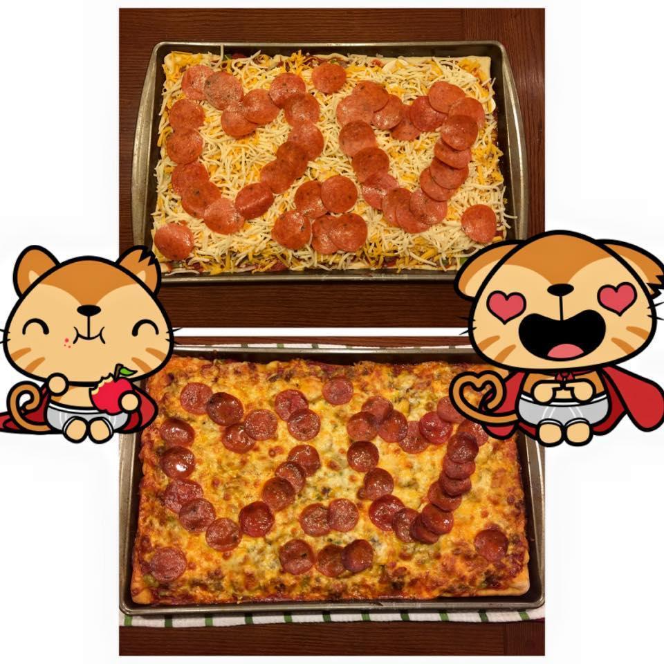 Spicy Valentine's Day pizza!
