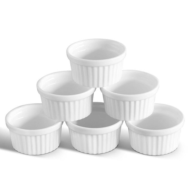 Cinf Mini Dipping Ramekin 1.5 oz Set of 6,Pudding Cup Baking Cup Bowls Dishes, Souffle Cups Dishes, Dipping Sauce,(For Sauces, Not Desserts), Oven, Microwave, Freezer and Dishwasher
