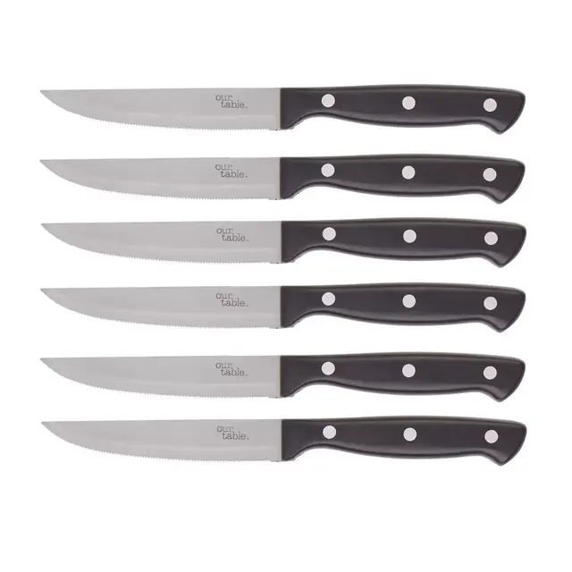 Our Table™ 6-Piece Triple Rivet Steak Knife Set