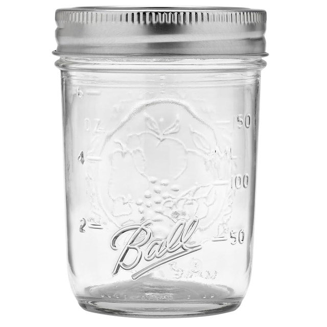 Ball Regular Mouth Glass Mason Jars with Lids and Bands, Used for Canning (Half Pint, 8 Ounce (Pack of 4))