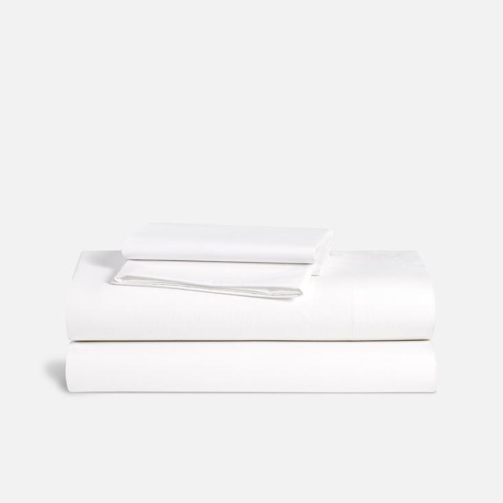 Brooklinen | Cooling Cotton Percale Core Sheet Set (King/Solid White)