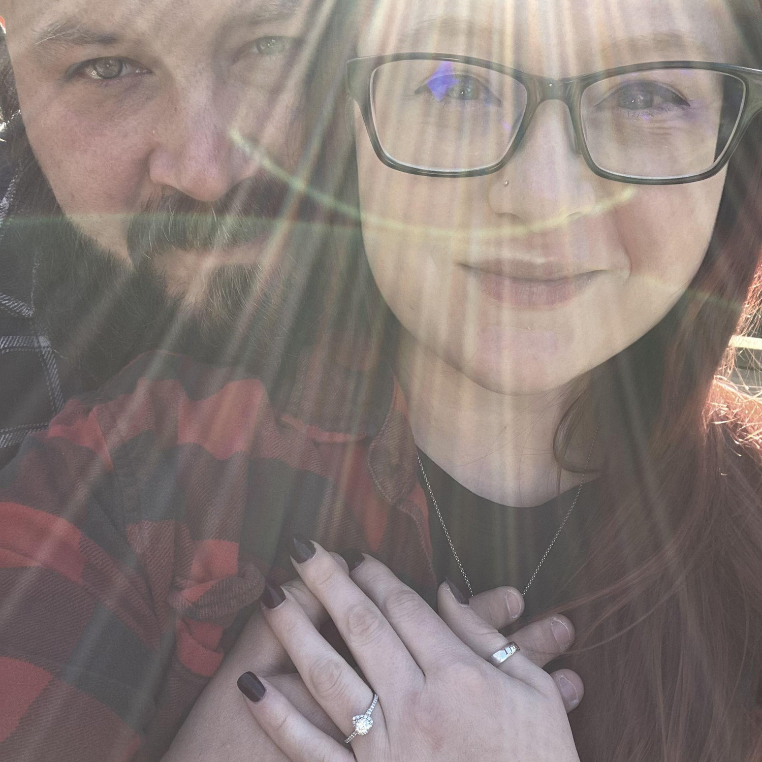 The next day, after we got engaged.
