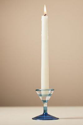 Eleanor Striped Glass Candle Holder