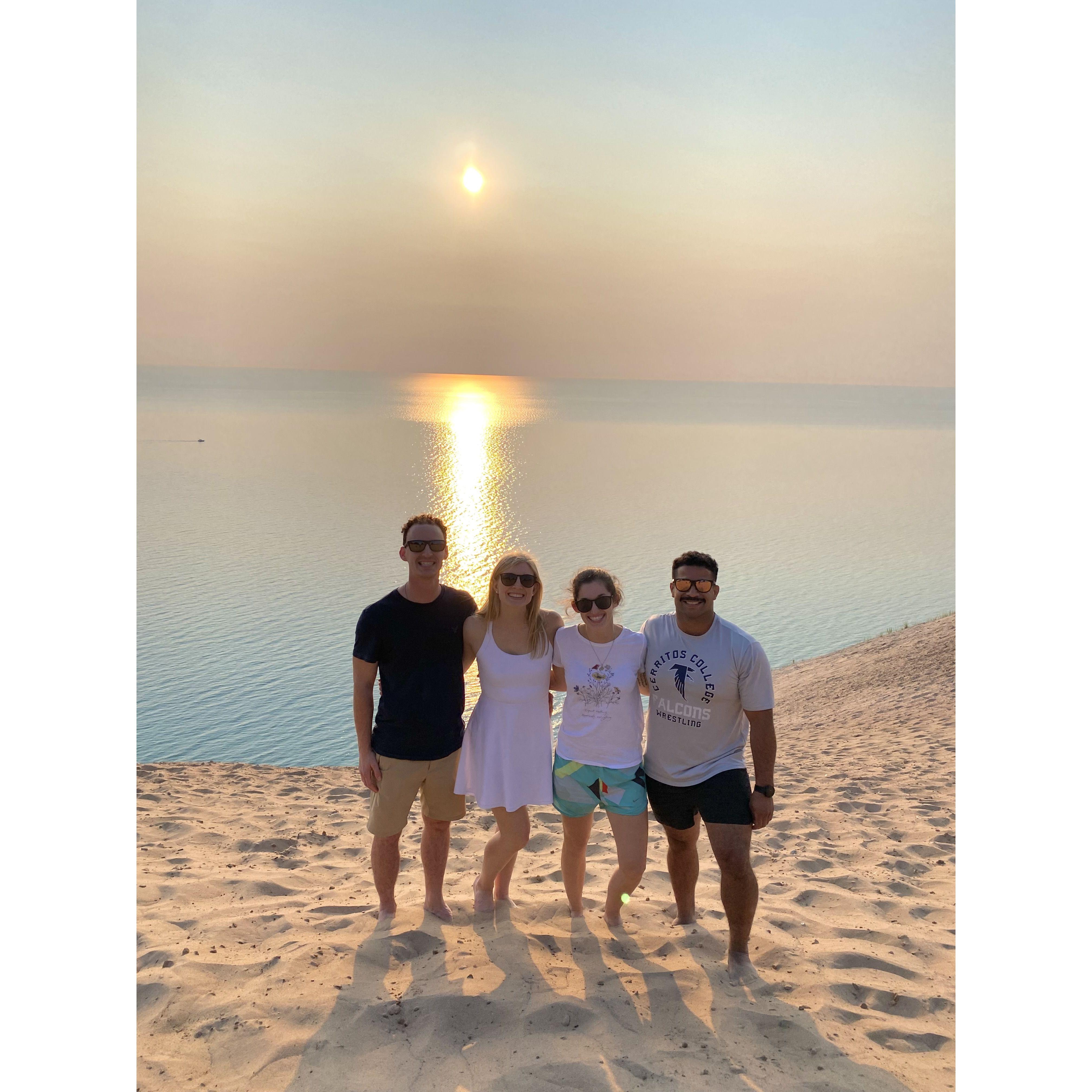 Hanging with the (future) in-laws at Sleeping Bear Dunes!