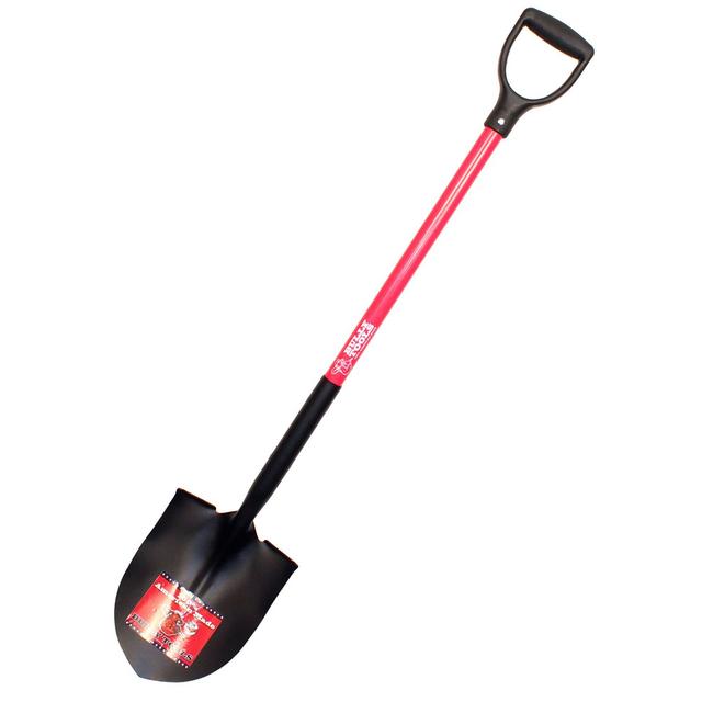 Bully Tools 62510 14 Ga. Round Point Shovel. Fiberglass Dgrip Handle.