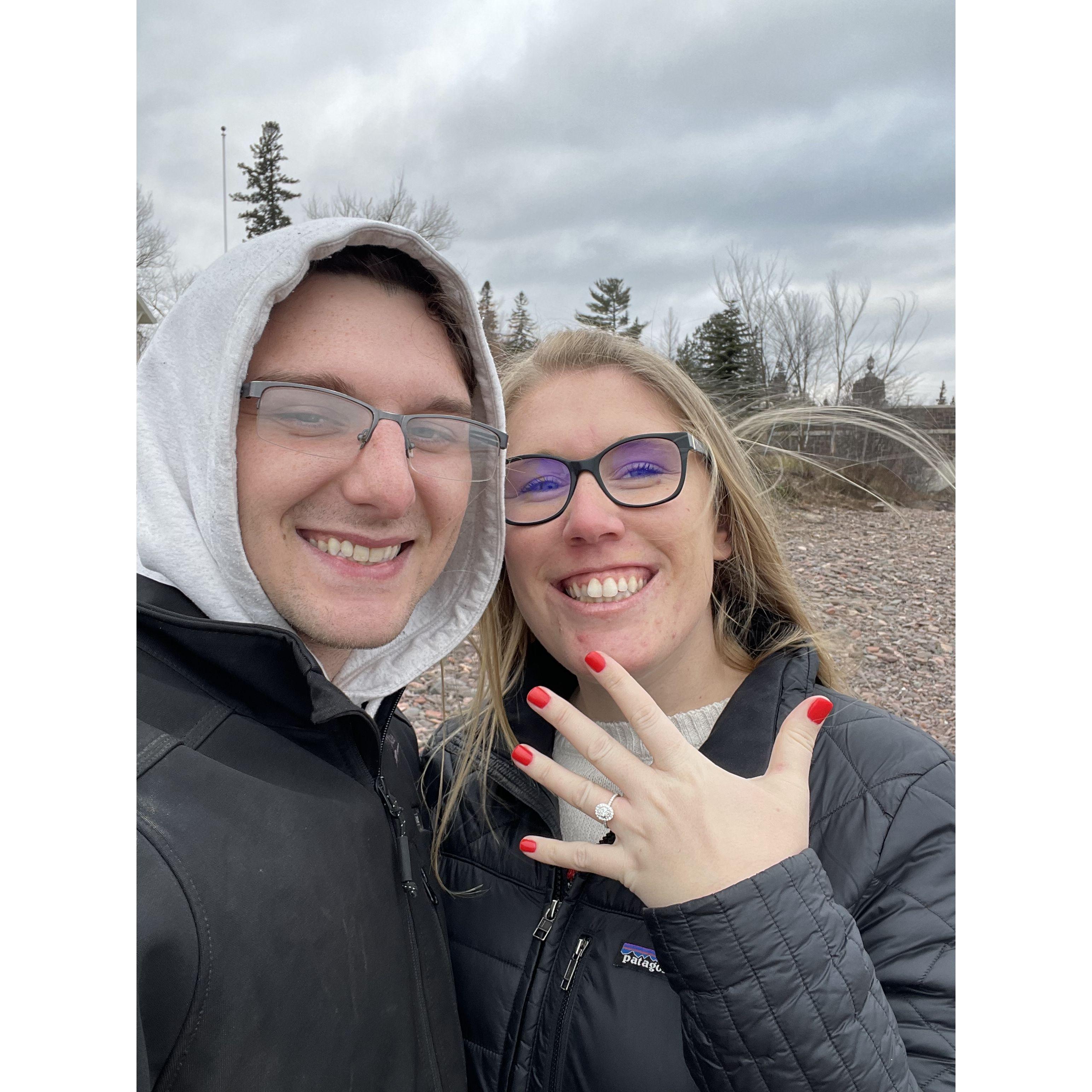 We got engaged in Duluth in December! This was also our first "date" spot!