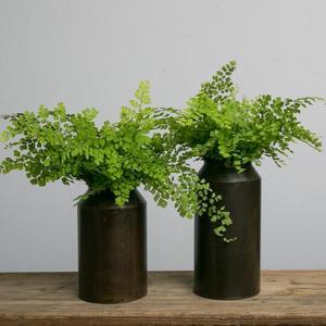 Aged Brass Metal Vase