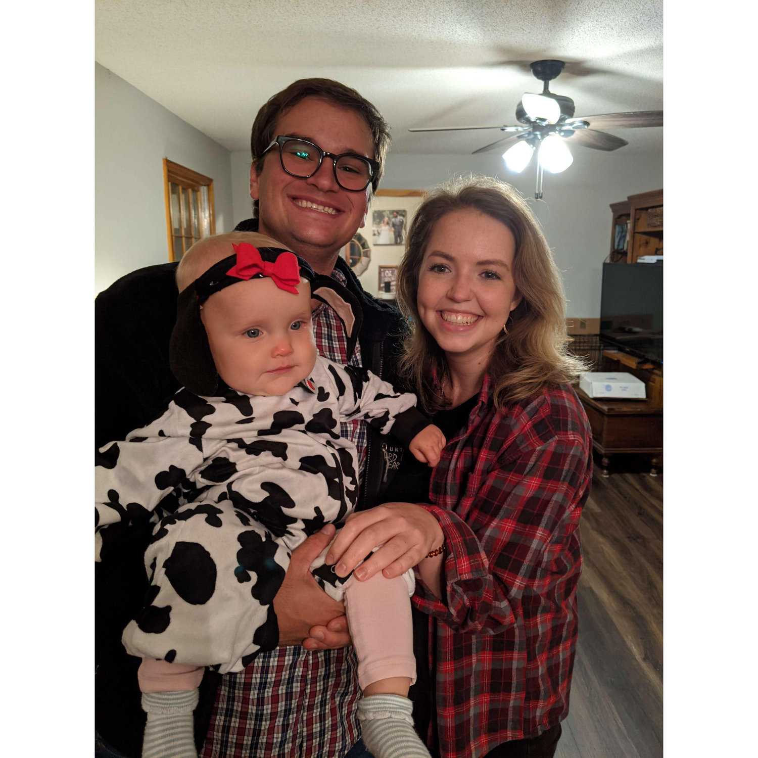 Halloween 2020 with the cutest little Dalmatian puppy, aka Allison's niece Elise.