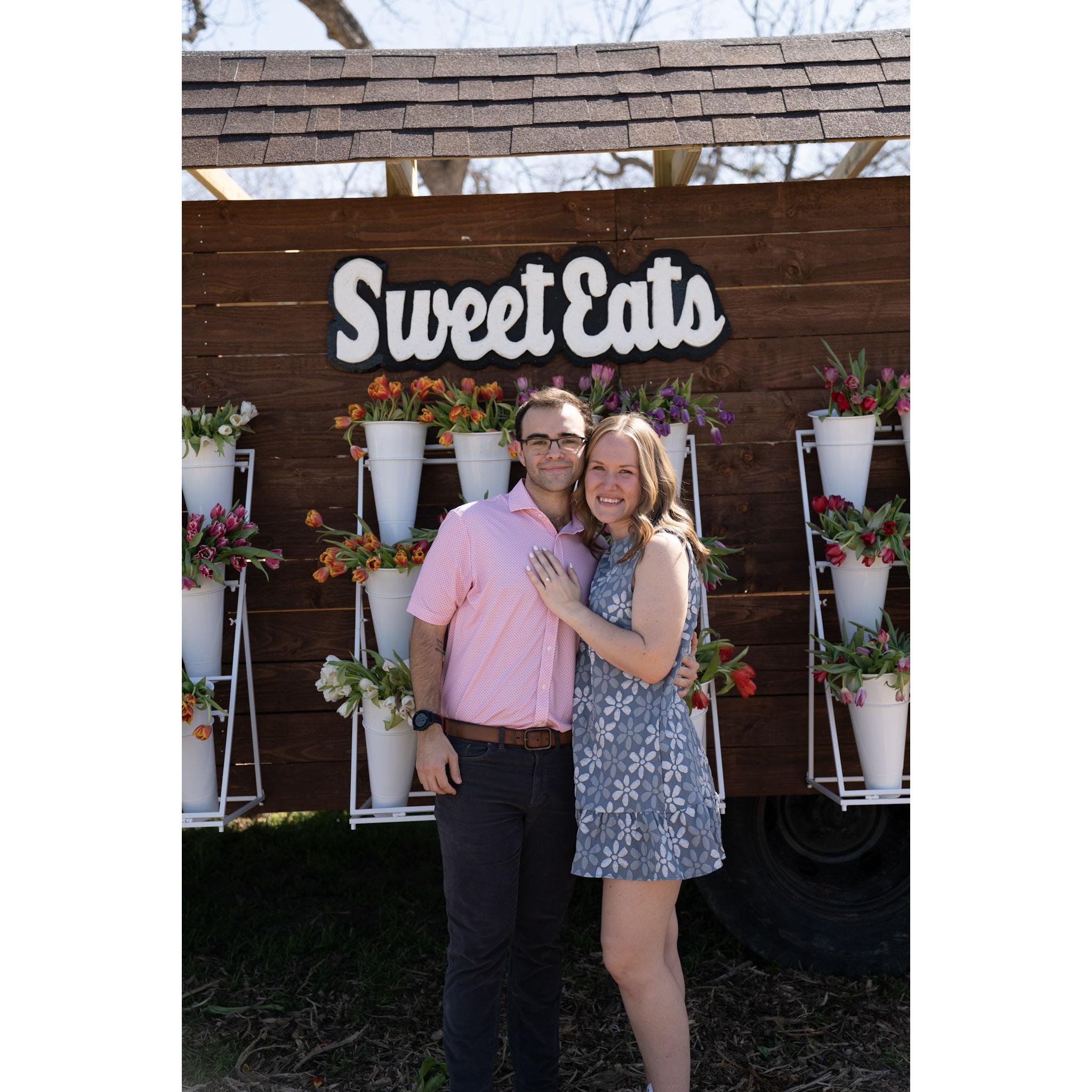 The location of the engagement- Sweet Eats!