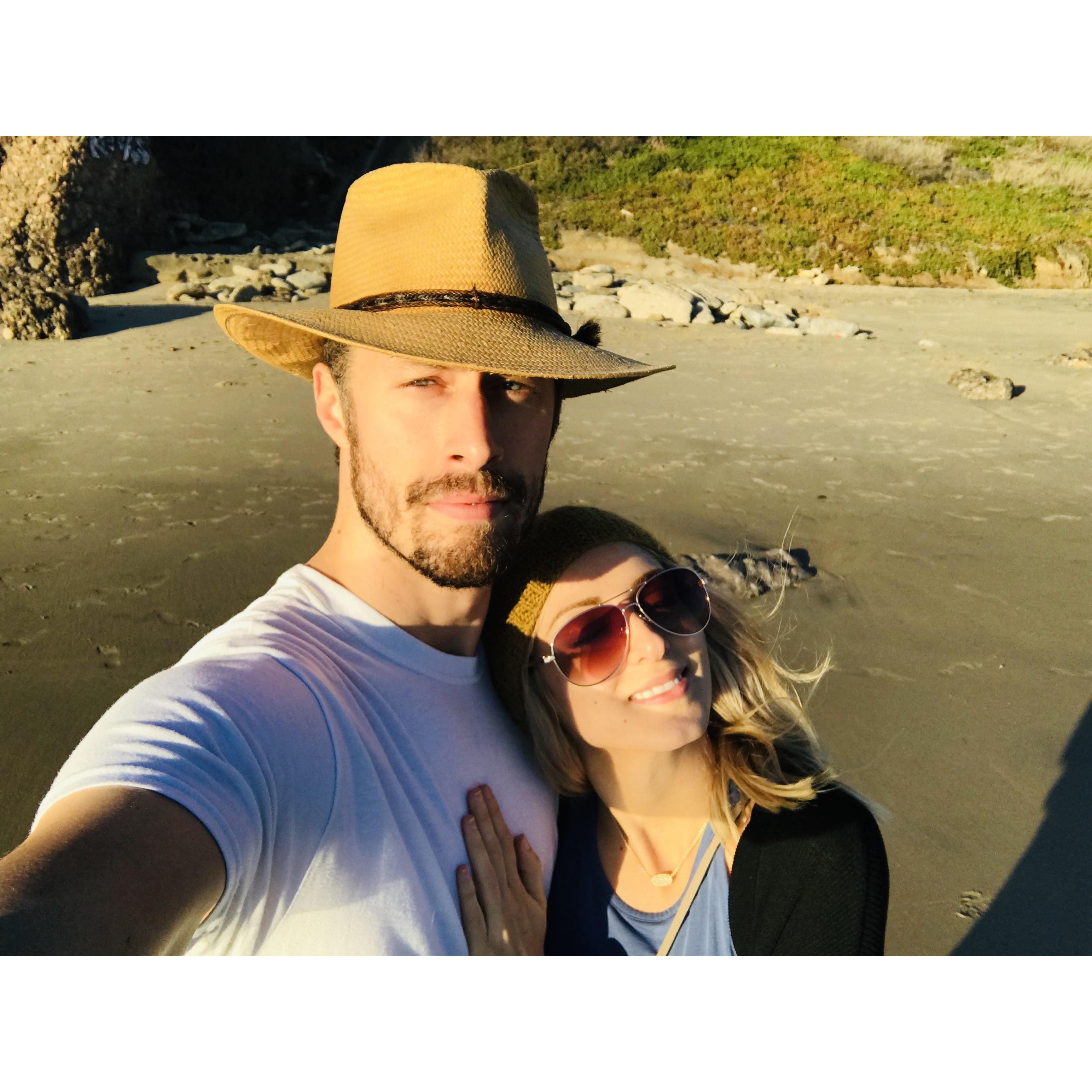 At the coast.