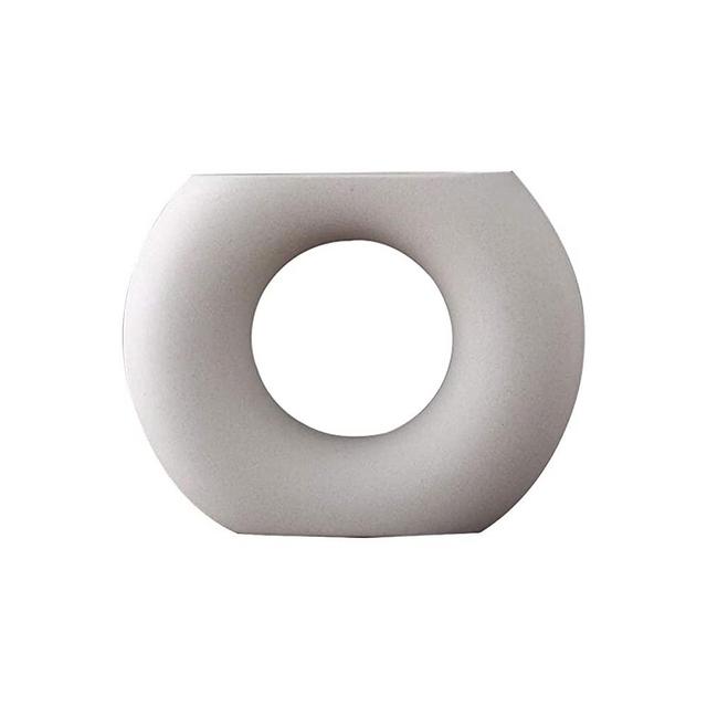 Sunormi Minimalist Little Gray Modern Art Vase Ceramic Flowers Vases Decoration for Living Room Office Home Table