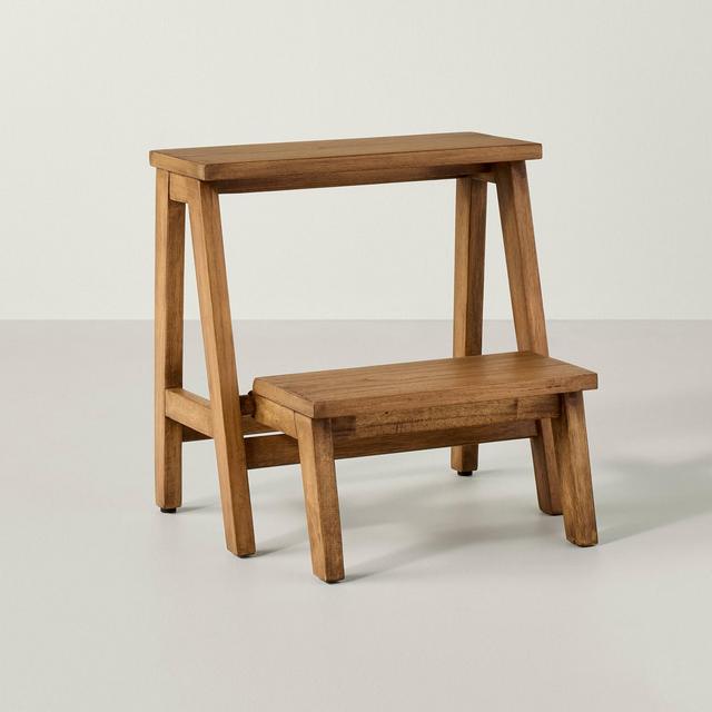 18" Wood Kitchen Step Stool - Aged Oak - Hearth & Hand™ with Magnolia