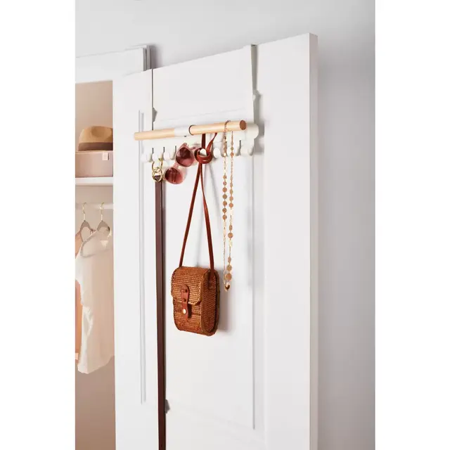 Squared Away™ Over-the-Door Accessory Organizer in Blond/Coconut Milk