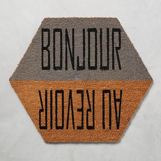 Bonjour & Au Revoir Doormat