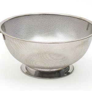 RSVP International International Endurance Stainless Steel Precision Pierced Colander, 5-Quart (Punch-5), Silver