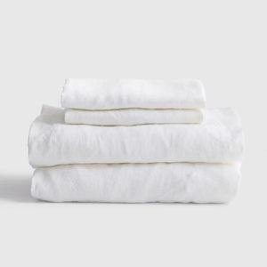 European Linen Sheet Set in White - King