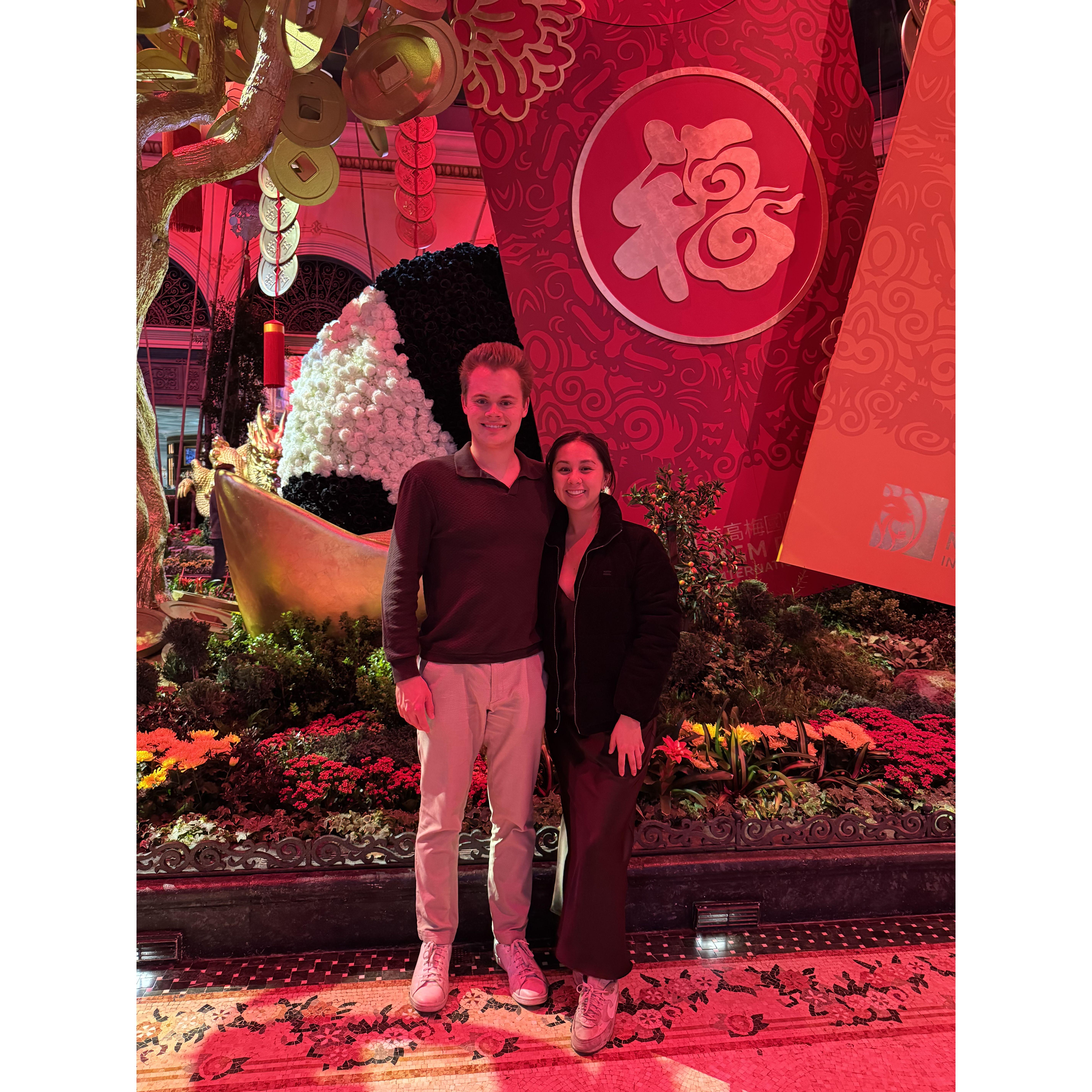 At Bellagio Gardens in Vegas during Lunar New Year!