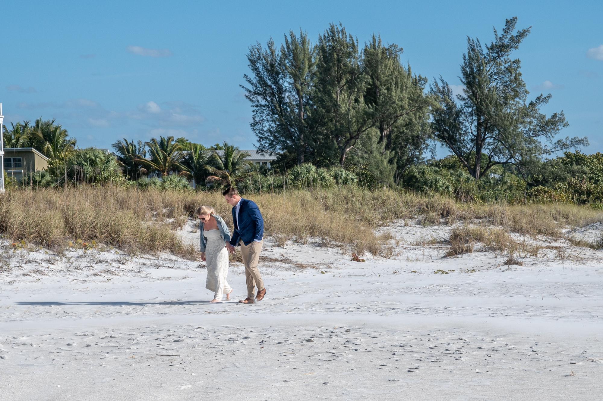 Patrick surprises Shannon on Anna Maria Island and escorts her to the perfect proposal spot.