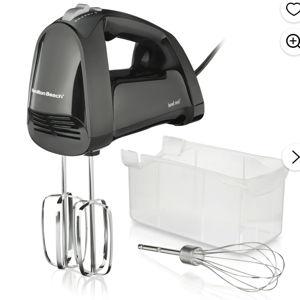 Hamilton Beach 6 Speed Hand Mixer, Quick Burst, Storage Case, New, Black, 62690