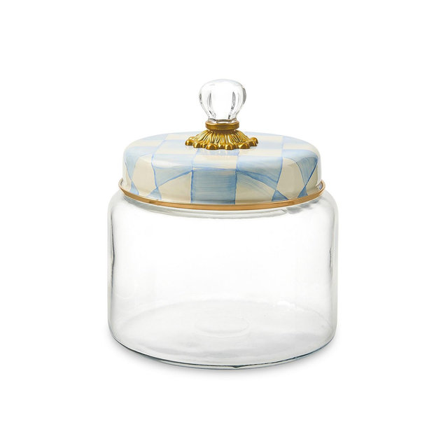 MacKenzie-Childs Sky Check Medium Kitchen Canister